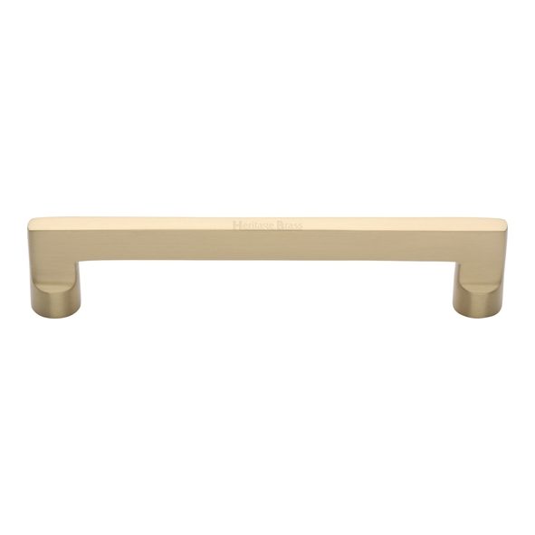 C0345 160-SB • 160 x 179 x 35mm • Satin Brass • Heritage Brass Trident Cabinet Pull Handle